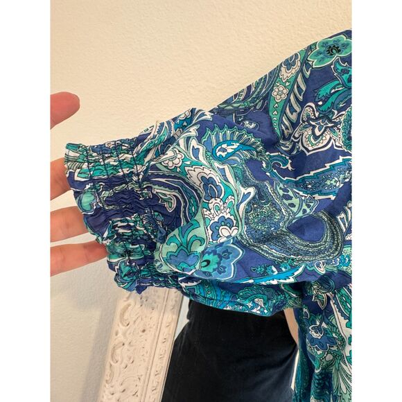 NWT Lauren Ralph Lauren Paisley Boho Blouse and Top Size XL - Picture 3 of 6